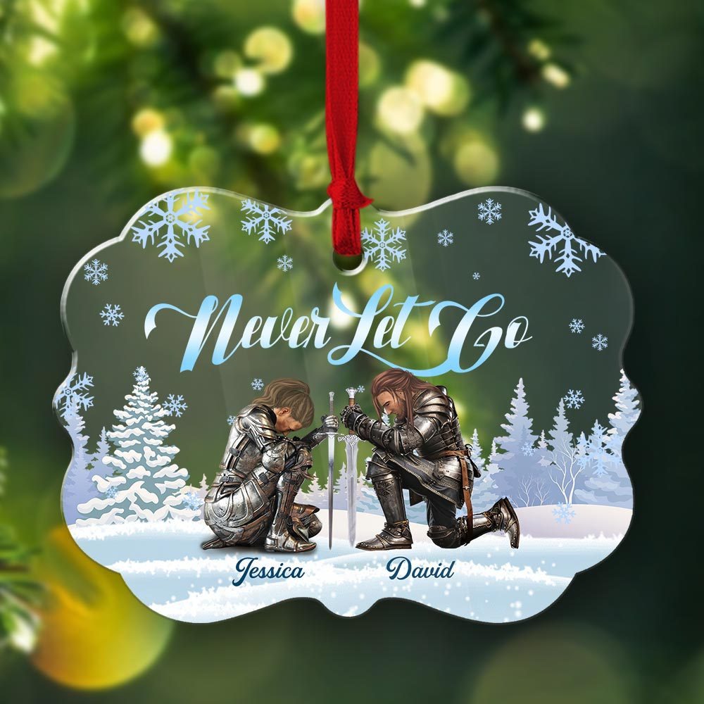 Personalized The Family Warrior Never Let Go Acrylic Ornament