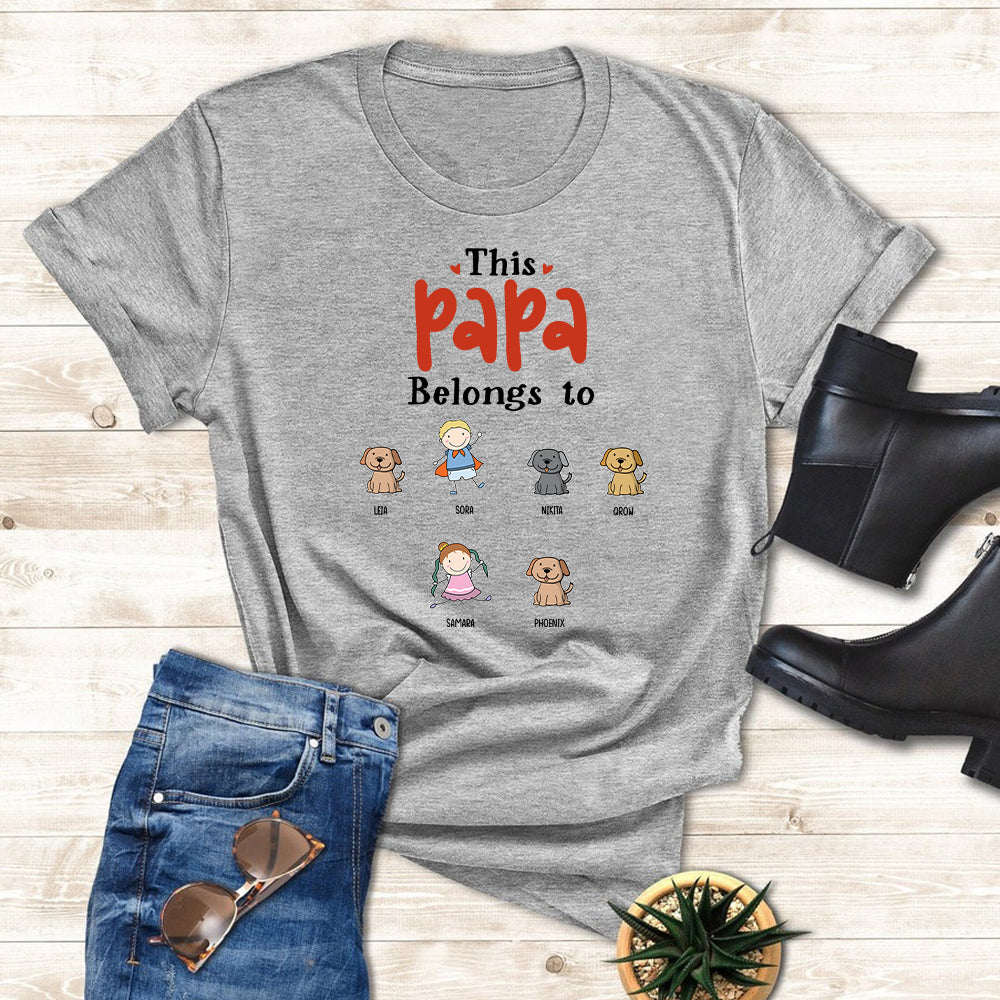 Personalized, This Papa Belongs, This Nana Belongs, Family Shirt - Standard T-Shirt