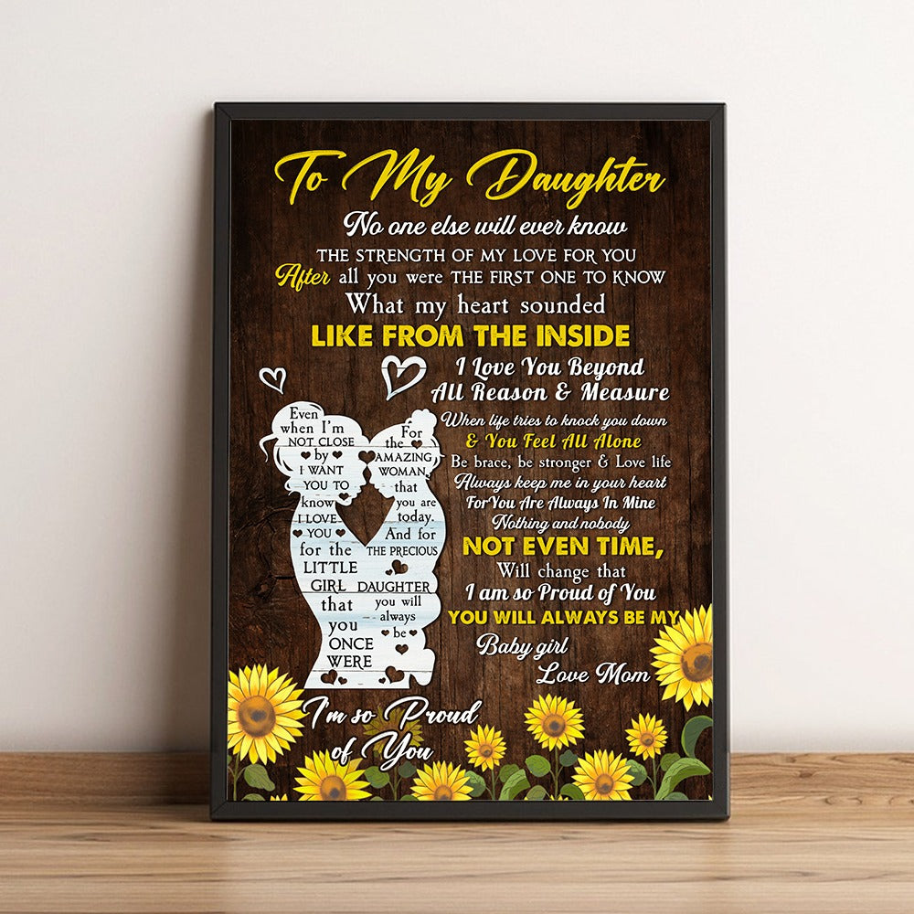 Mother To My Daughter I Am So Proud Of You Poster Canvas