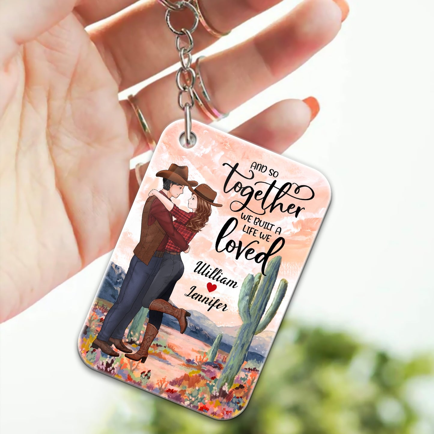 Personalized Couple Cowboy You And Me We Got This Acrylic Keychain