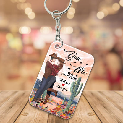 Personalized Couple Cowboy You And Me We Got This Acrylic Keychain