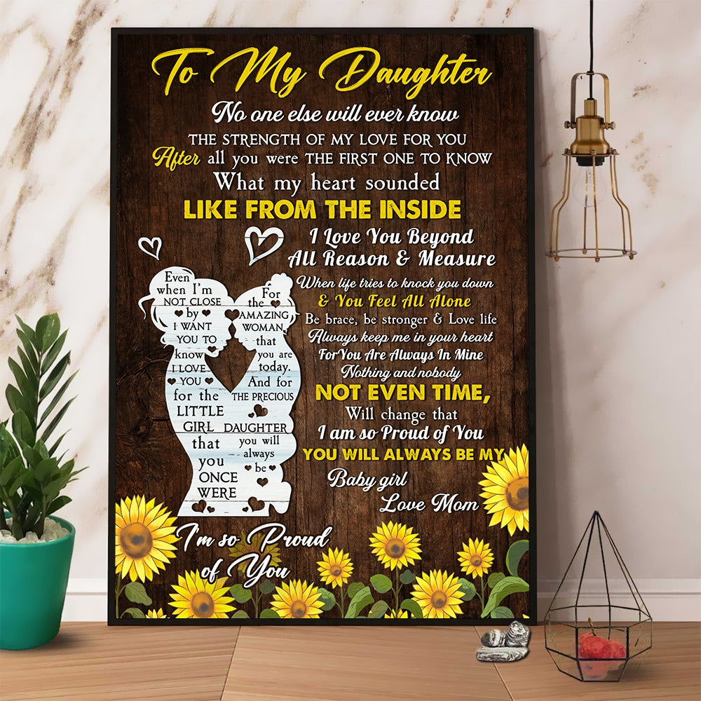 Mother To My Daughter I Am So Proud Of You Poster