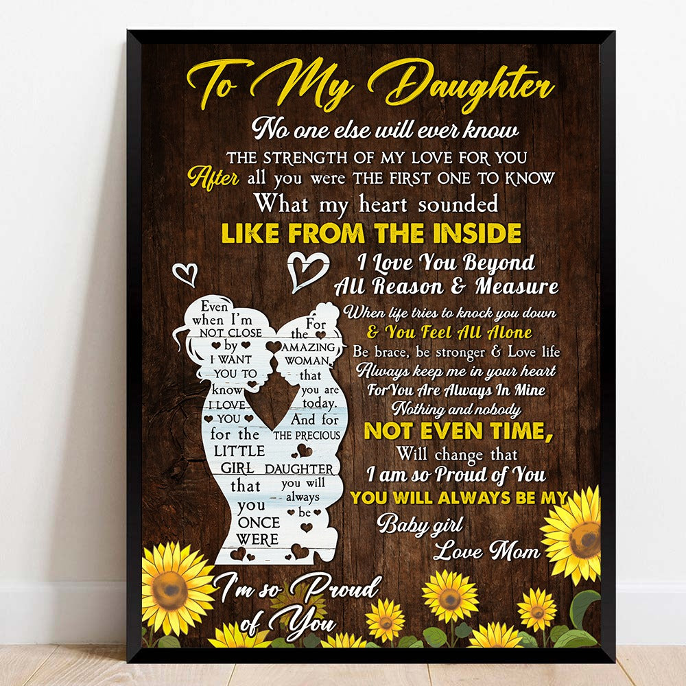 Mother To My Daughter I Am So Proud Of You Poster Canvas