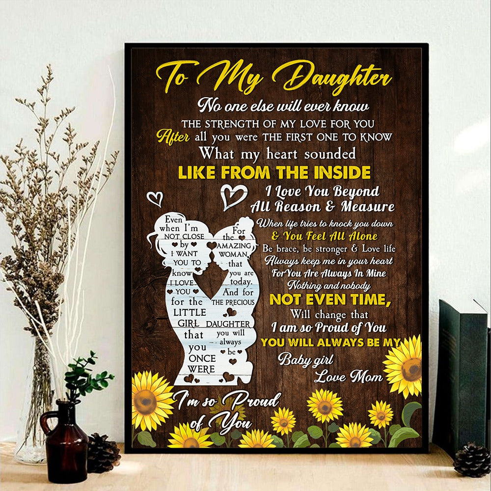 Mother To My Daughter I Am So Proud Of You Poster Canvas