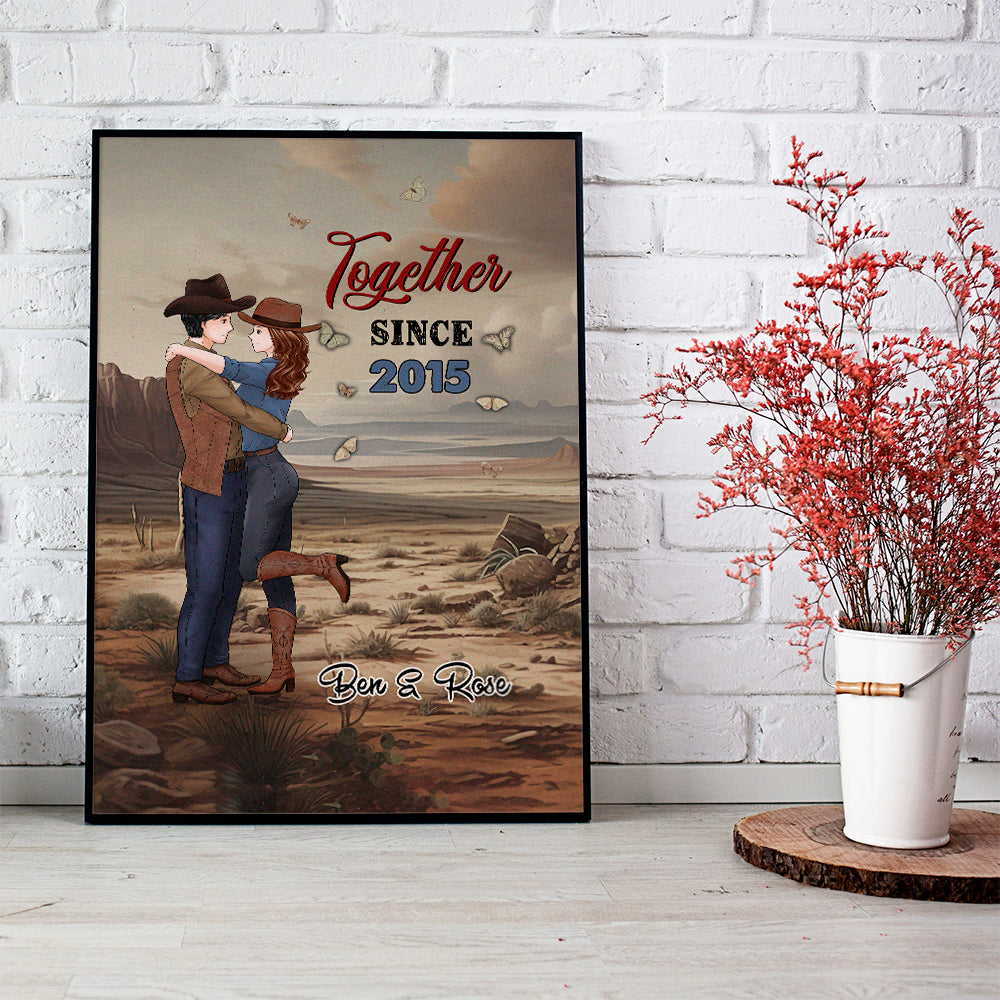 Personalized Couple Cowboy You And Me We Got This Poster Canvas