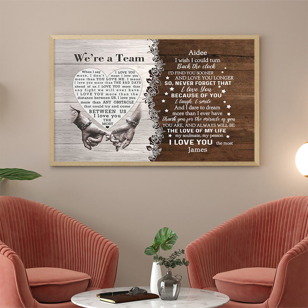 Personalized We Are A Team Couples When I Say I Love You Poster