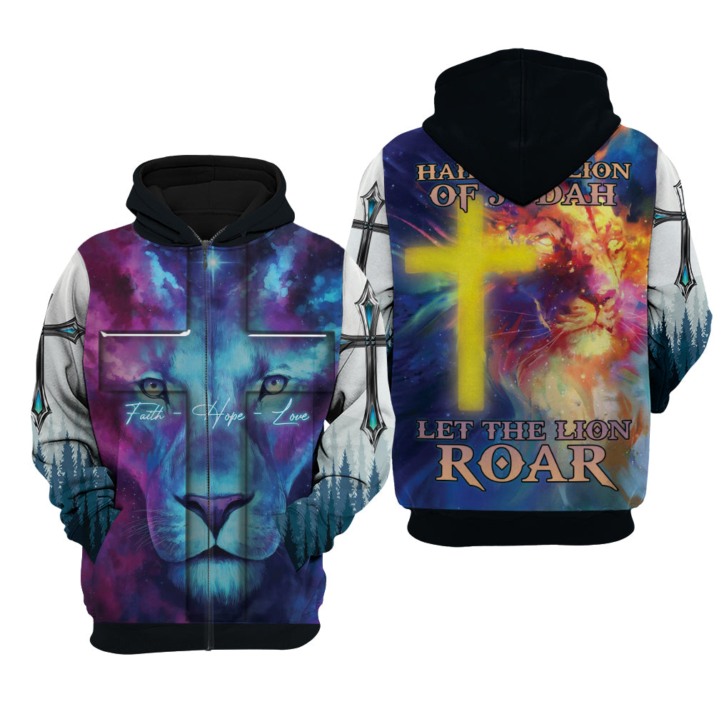 Hail Hail Lion Of Judah Let The Lion Roar 3D All Over Print Sweatshirt And Hoodie