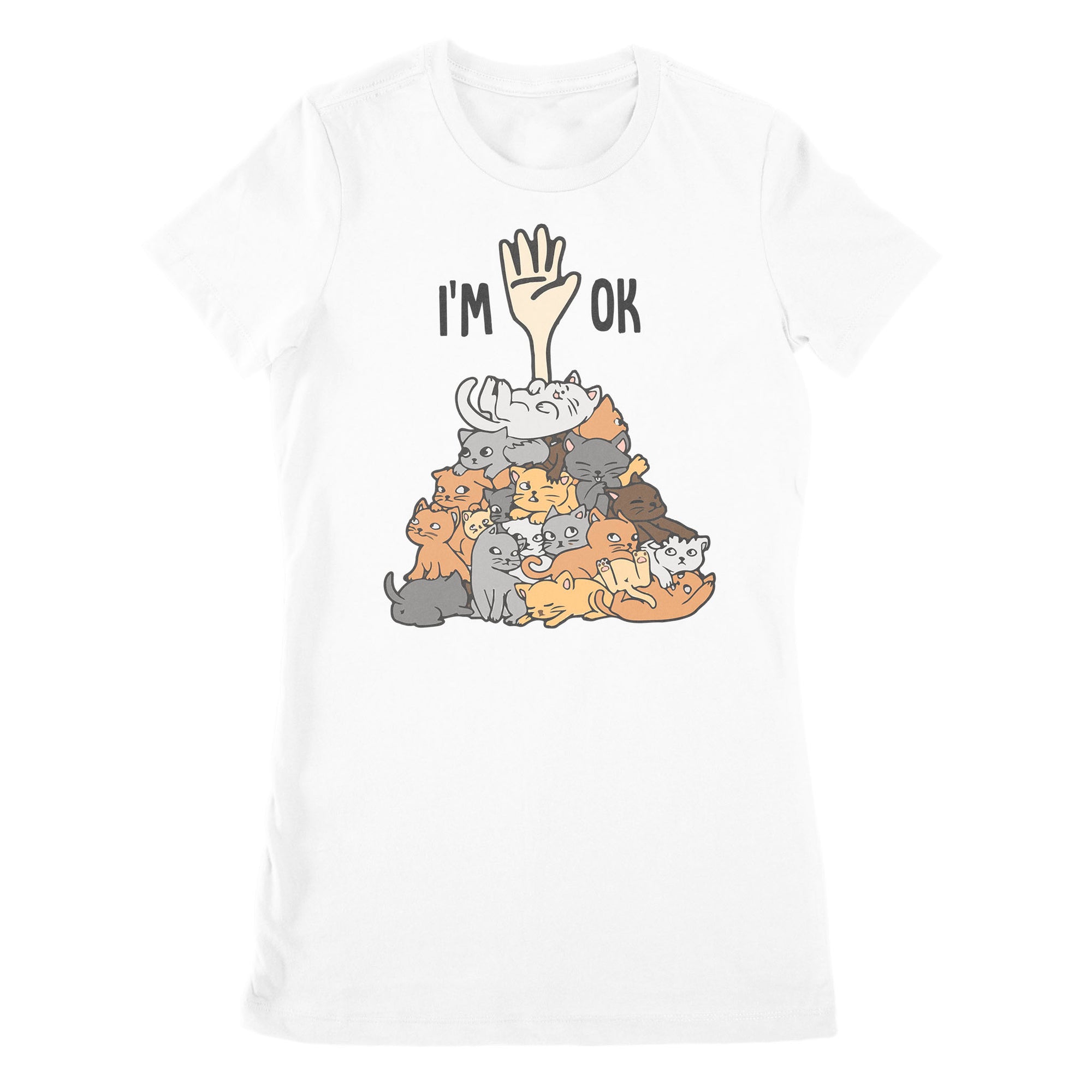 Premium Women's T-shirt - Full Of Cats Im Ok