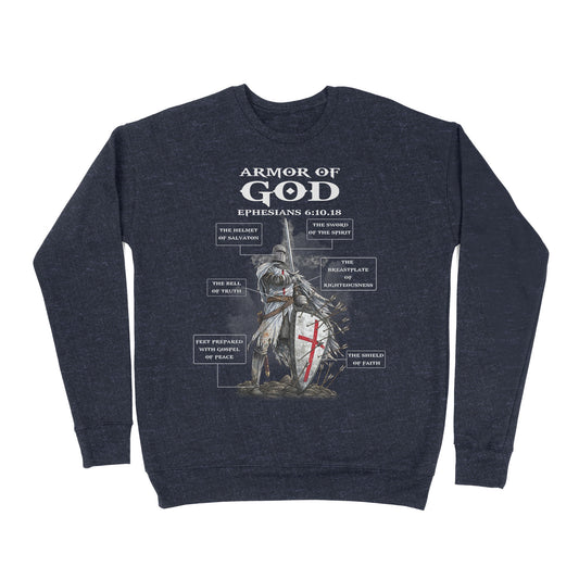 Armor of God Bible Study on Ephesians 6:10-18 - Premium Crew Neck Sweatshirt