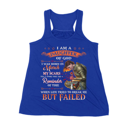 Premium Women's Tank - I'm A Daughter Of God I Was Born In March