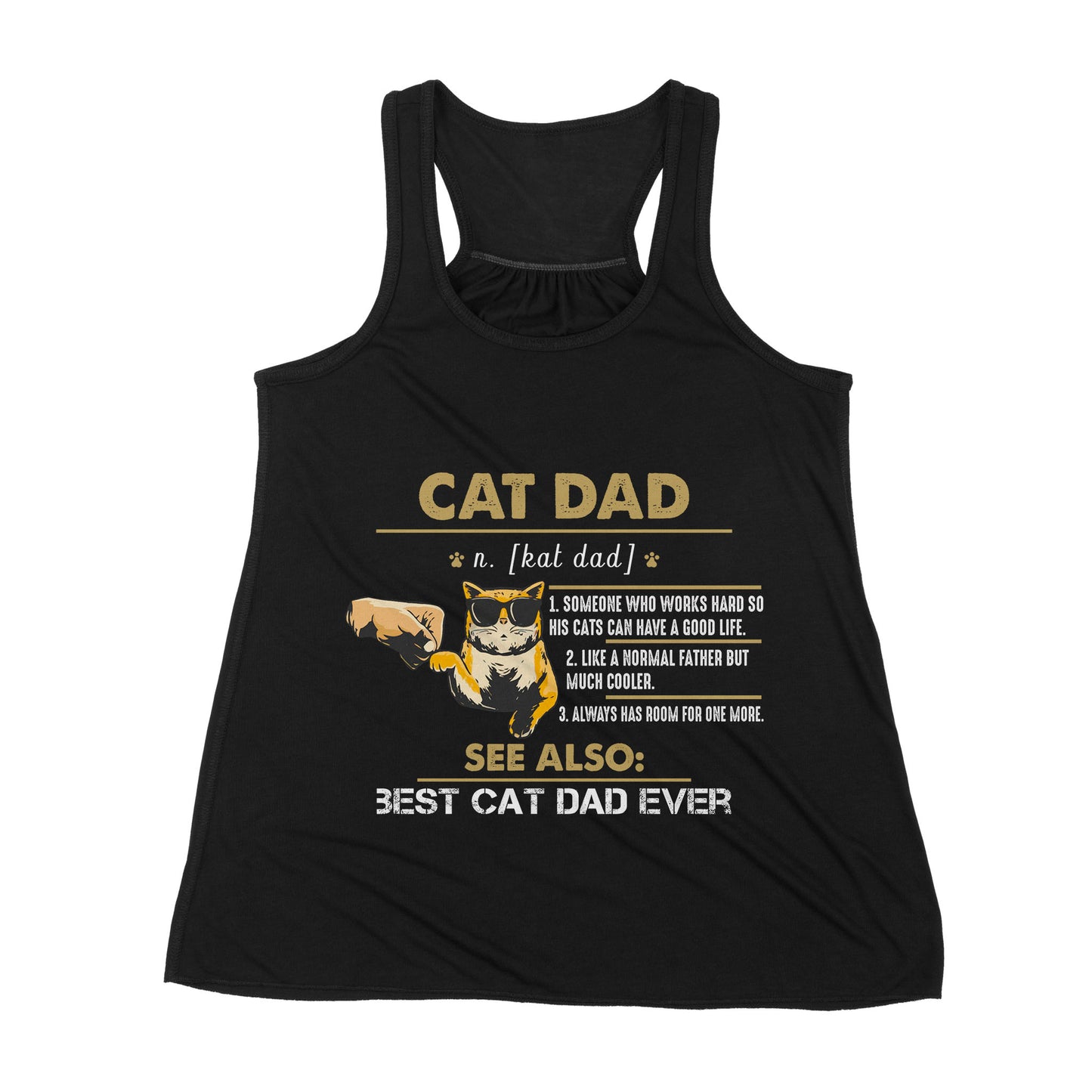 Premium Women's Tank - Cat Lover Cat Dad Someone Who Works Hard So His Cats Can Have A Good Life Like A Normal Father But Much Cooler