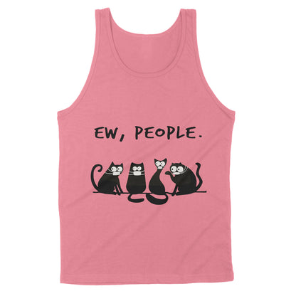 Premium Tank - Ew People Funny Black Cat Wearing Mask