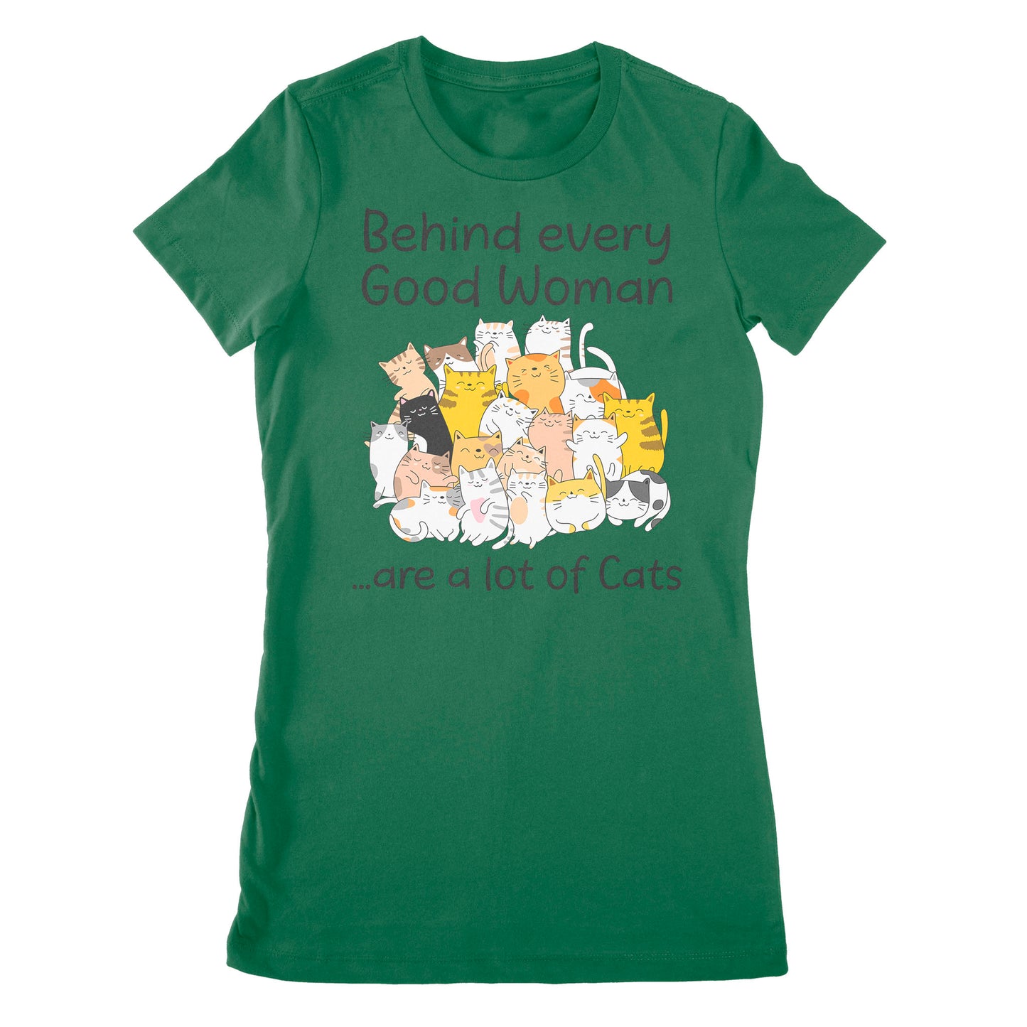 Premium Women's T-shirt - Behind Every Good Woman Are A Lot Of Cats