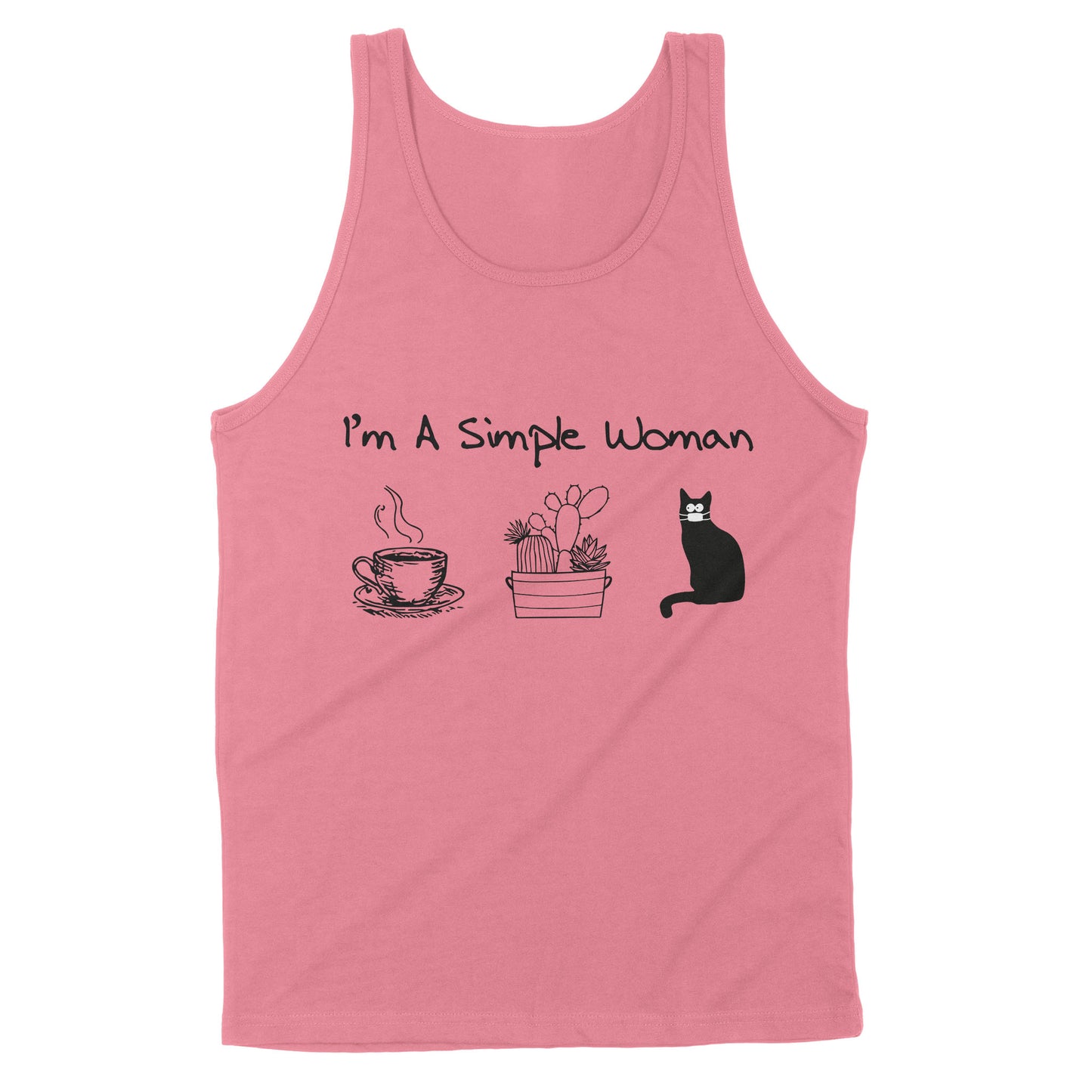 Premium Tank - I’m A Simple Woman Coffee Plants Cat