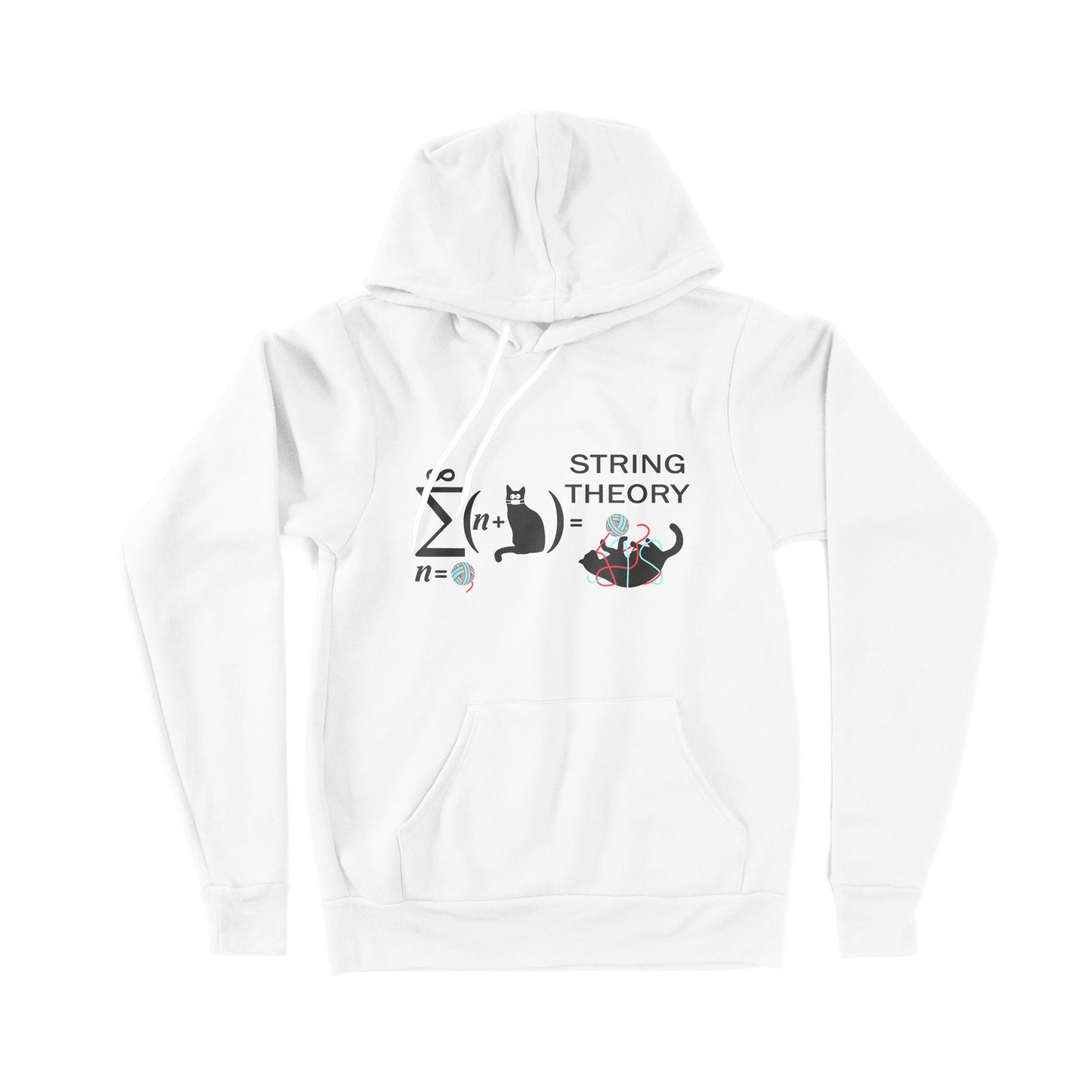 String Theory Funny Maths Cat Wool - Premium Hoodie