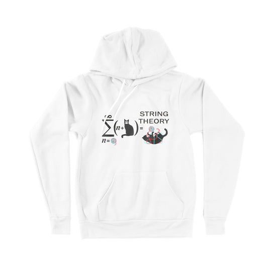 String Theory Funny Maths Cat Wool - Premium Hoodie