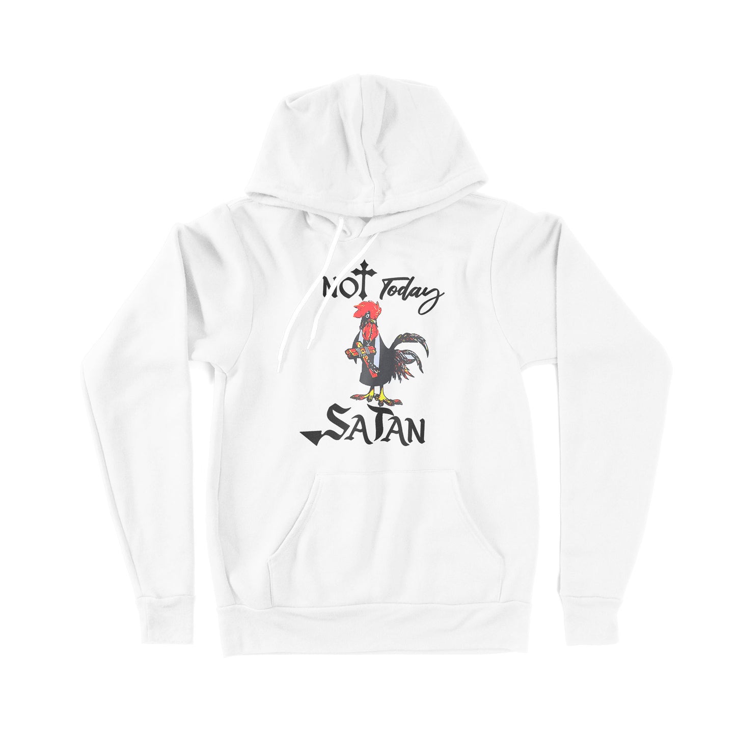 Not Today Satan Funny Chicken - Premium Hoodie