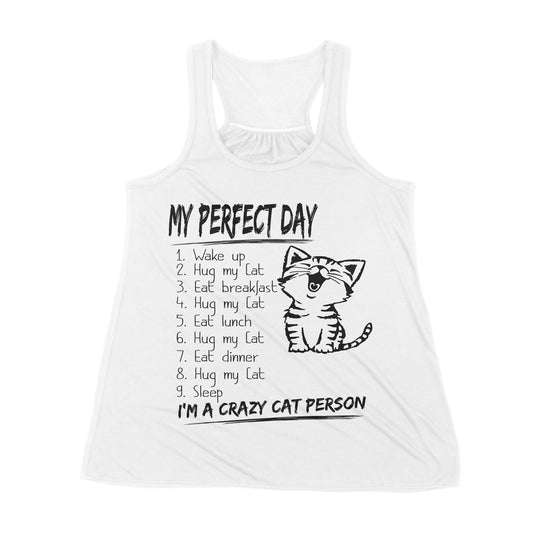 Premium Women's Tank - Perfect Day Is Snuggling A Cat