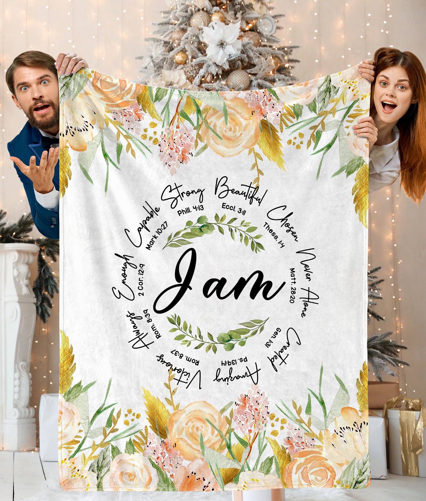 I Am Inspiration Christian Bible Verse Blanket