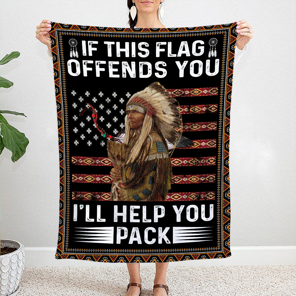 If This Flag Offends You This Vet Will Help You Pack Native American Blanket