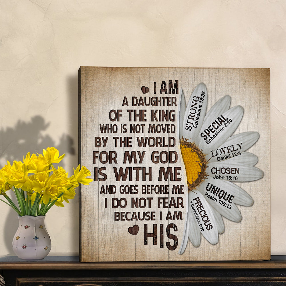 God Crow Flower Canvas, I Am Daughter Of The King, Who Is Not Moved By The World, For My God Is With Me Canvas Prints