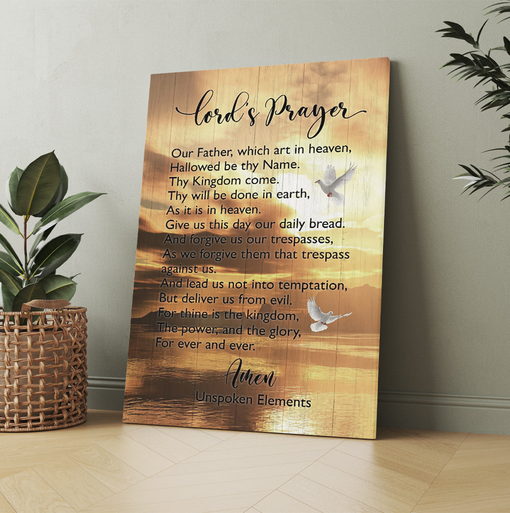 Lord's Prayer Our Father Which Art In Heaven Canvas Prints