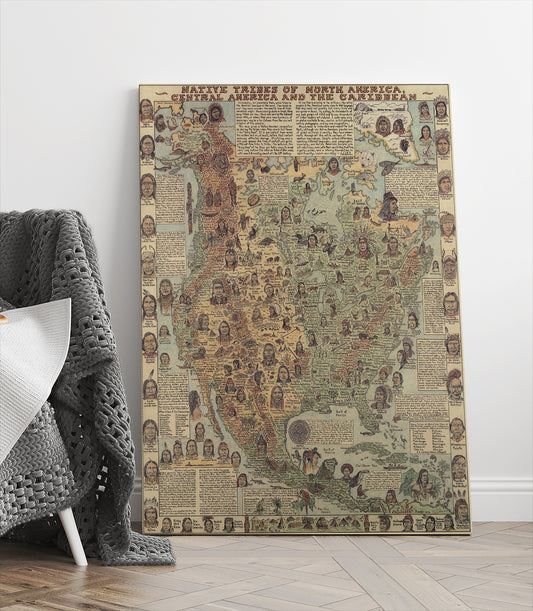 Native American Maps Canvas Prints