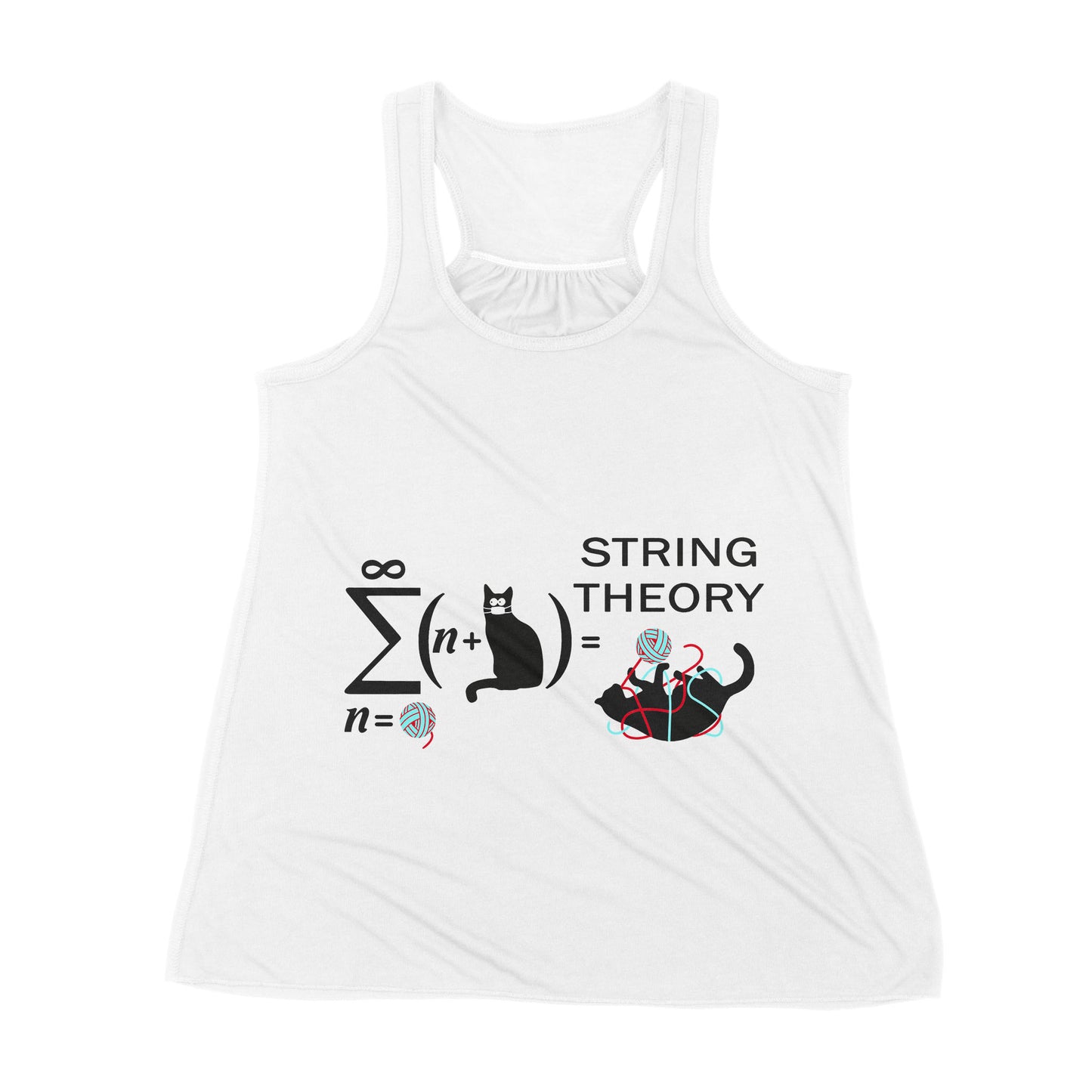 Premium Women's Tank - String Theory Funny Maths Cat Wool