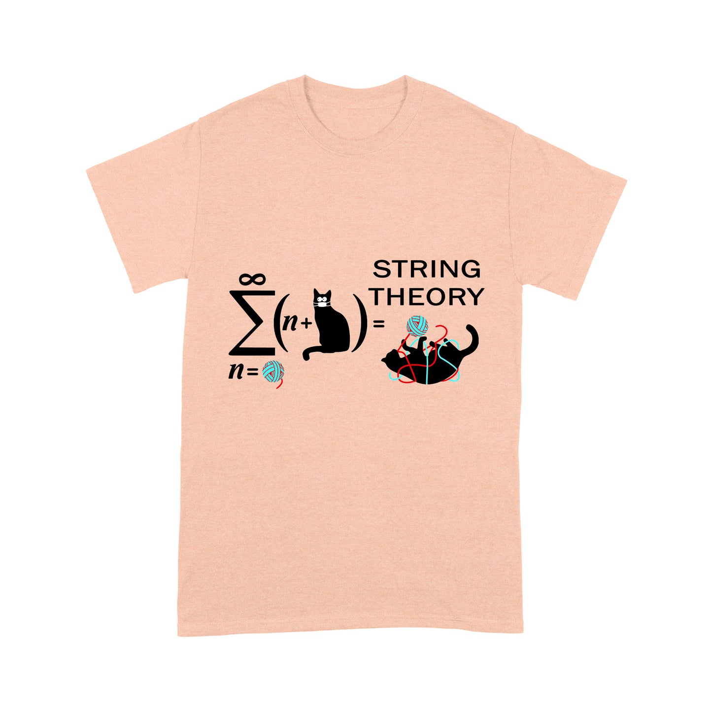 Premium T-shirt - String Theory Funny Maths Cat Wool