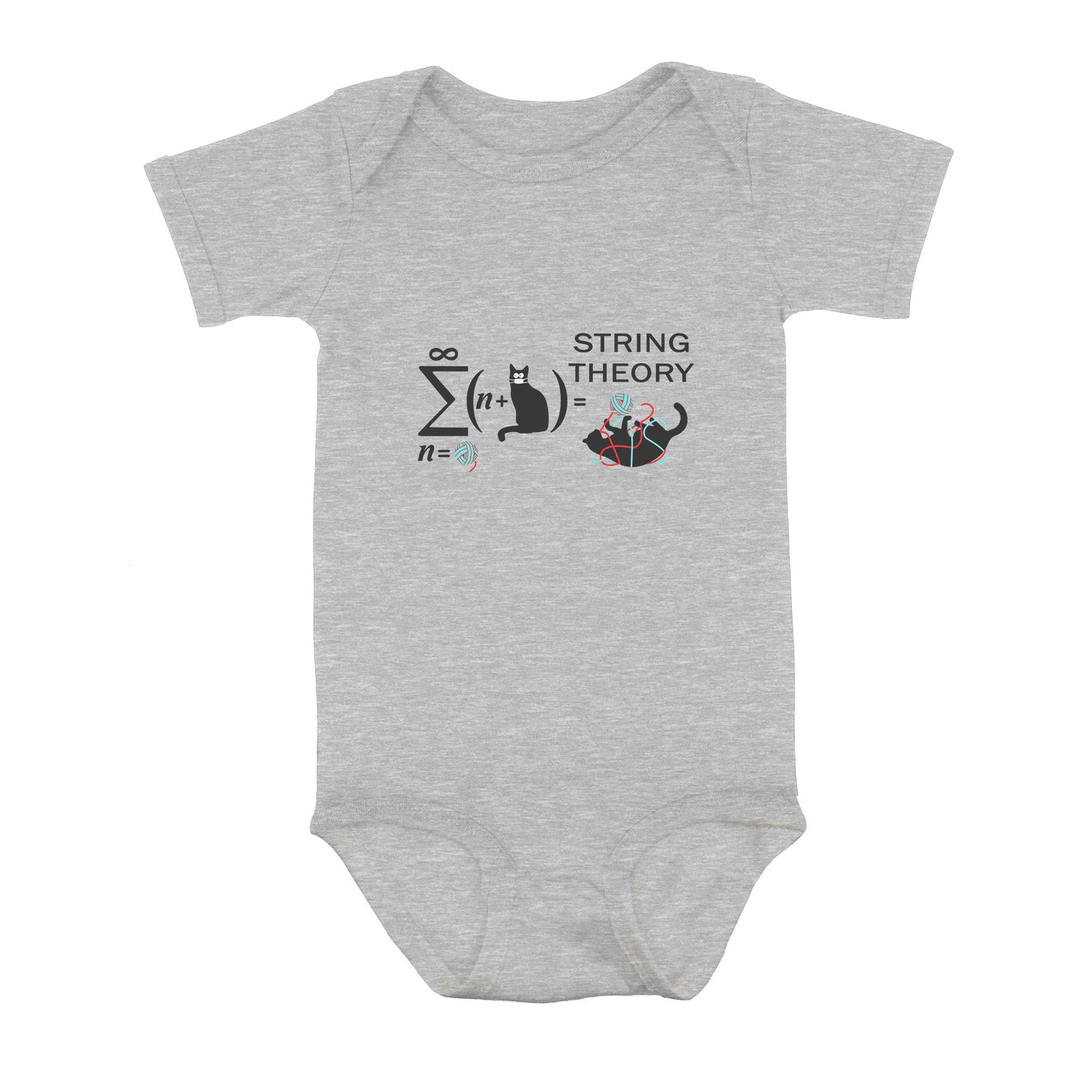 String Theory Funny Maths Cat Wool - Baby Onesie