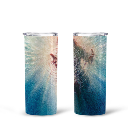 His Mighty Hand Christian Skinny Tumbler