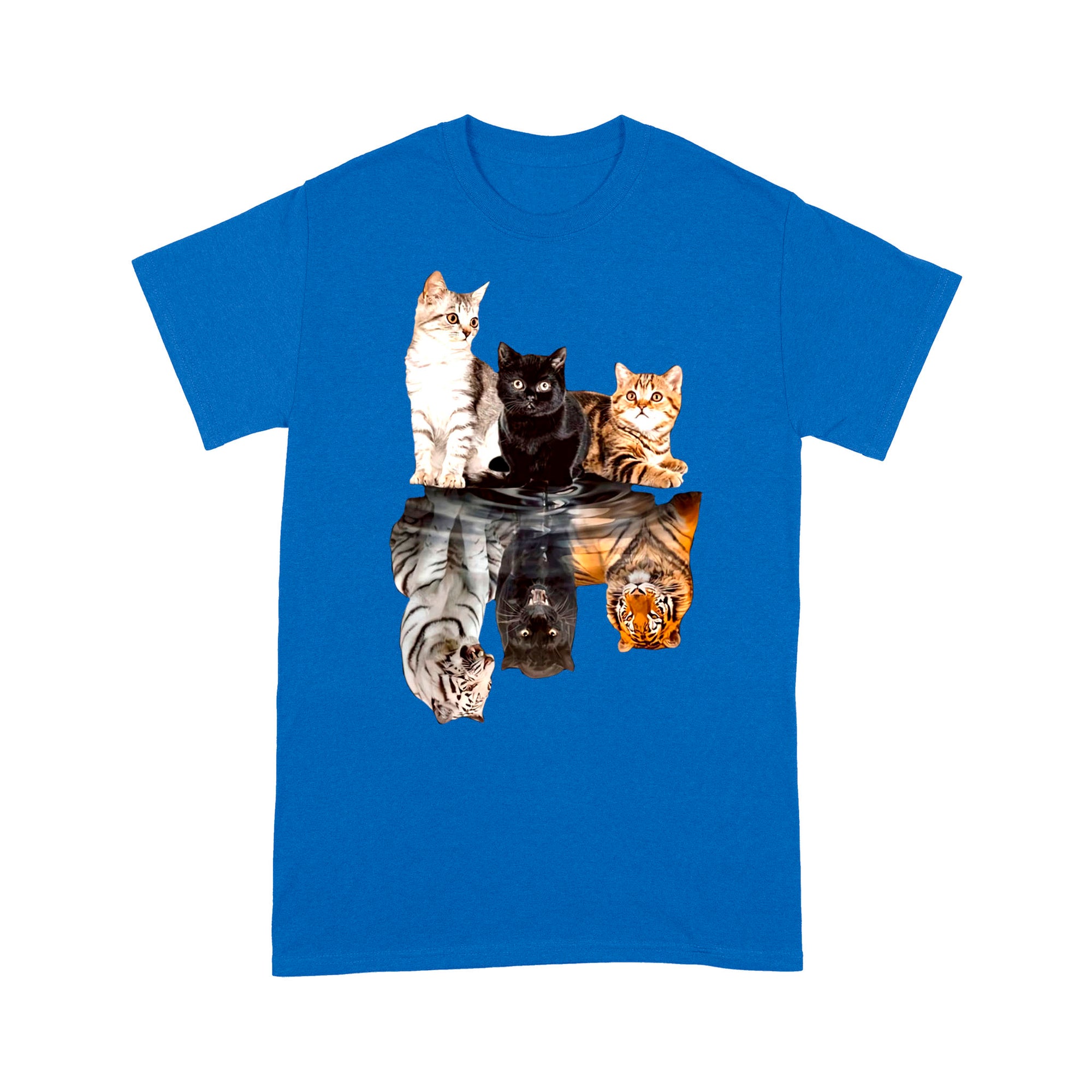 Premium T-shirt - The Cats Water Mirror Reflection Tigers