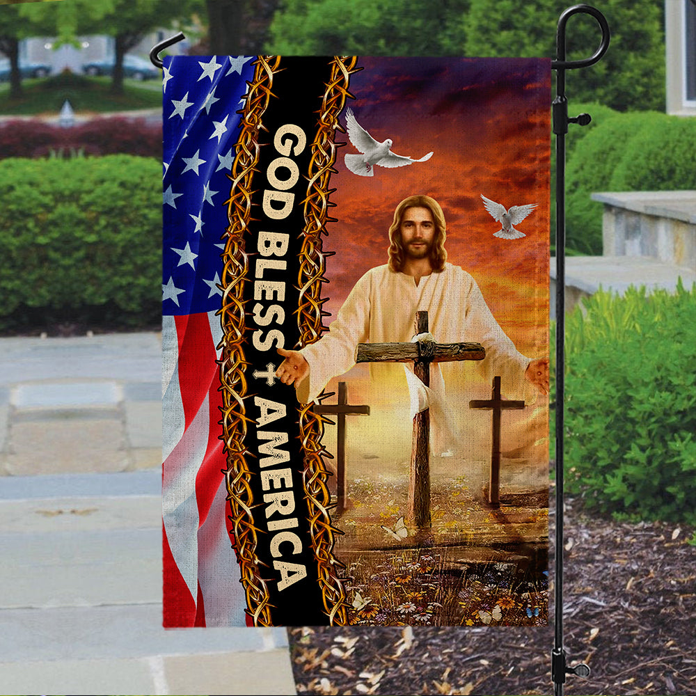 God Bless America Garden Flag And House Flag