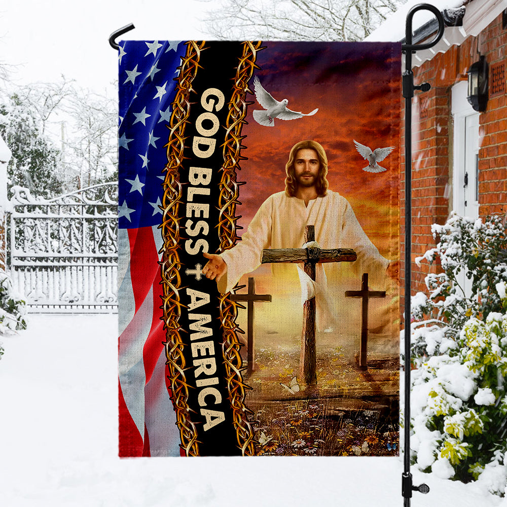 God Bless America Garden Flag And House Flag