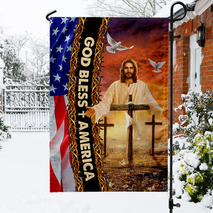 God Bless America Garden Flag And House Flag