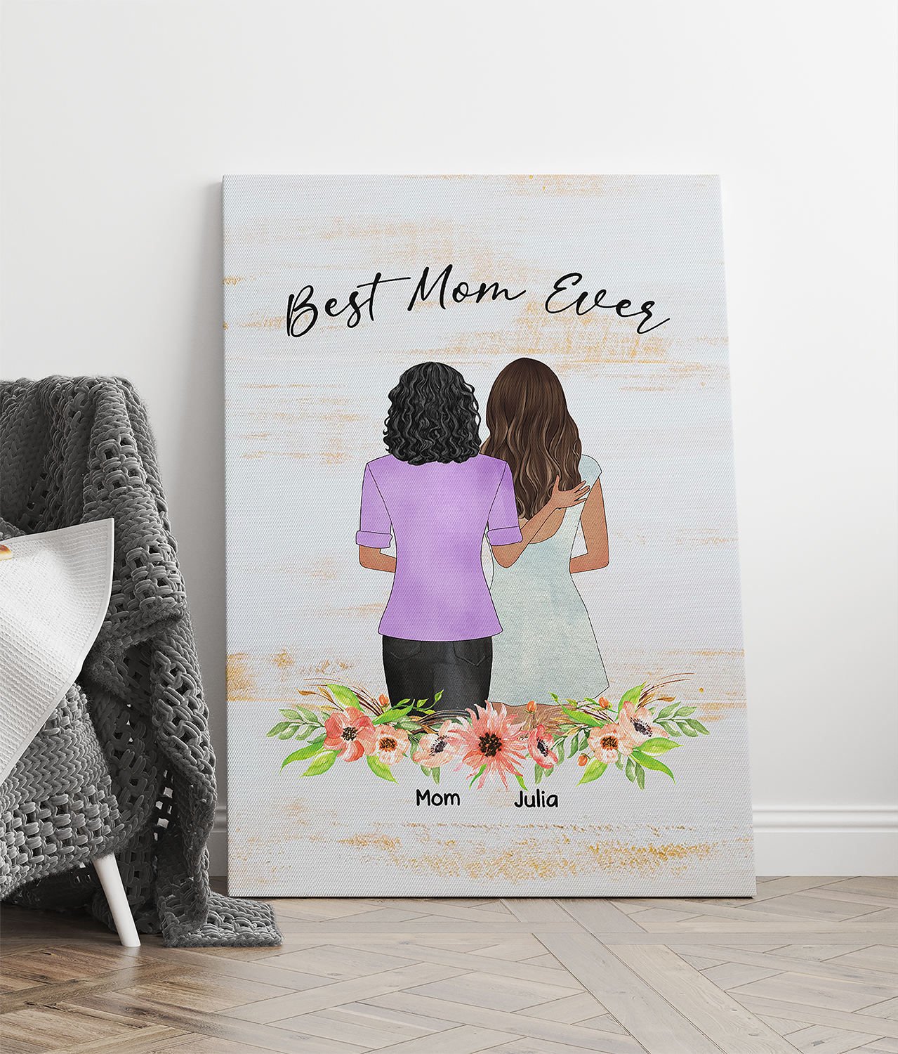 Mother Daughter Gift, Long Distance, Personalized Gift from Son Family gift  art, Love Mom, Birthday Gifts for Mom From Daughter, Mother gift - OC  Canvas Studio