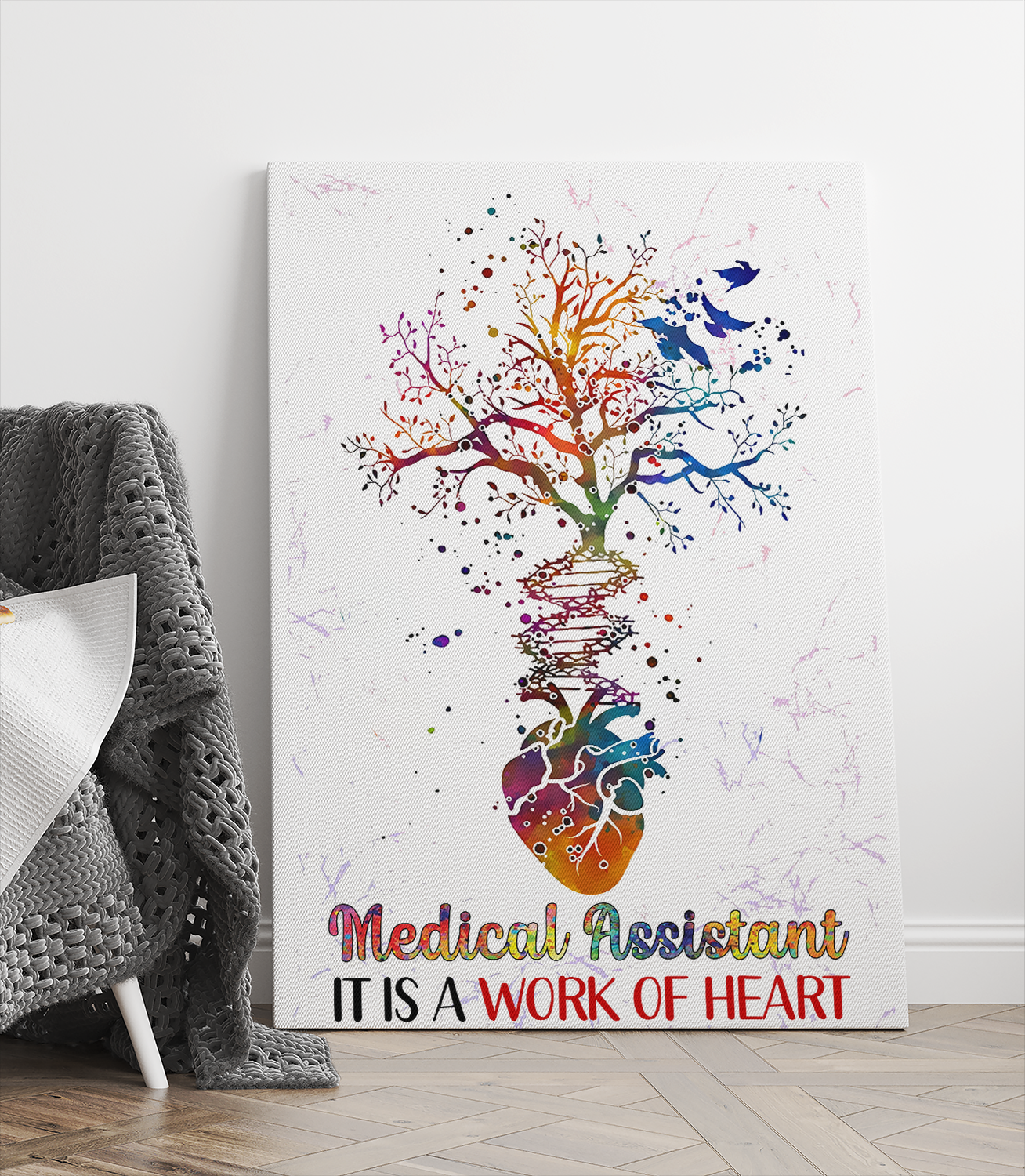 Medical Assistant It’S A Work Of Heart  Heart Tree Canvas Prints