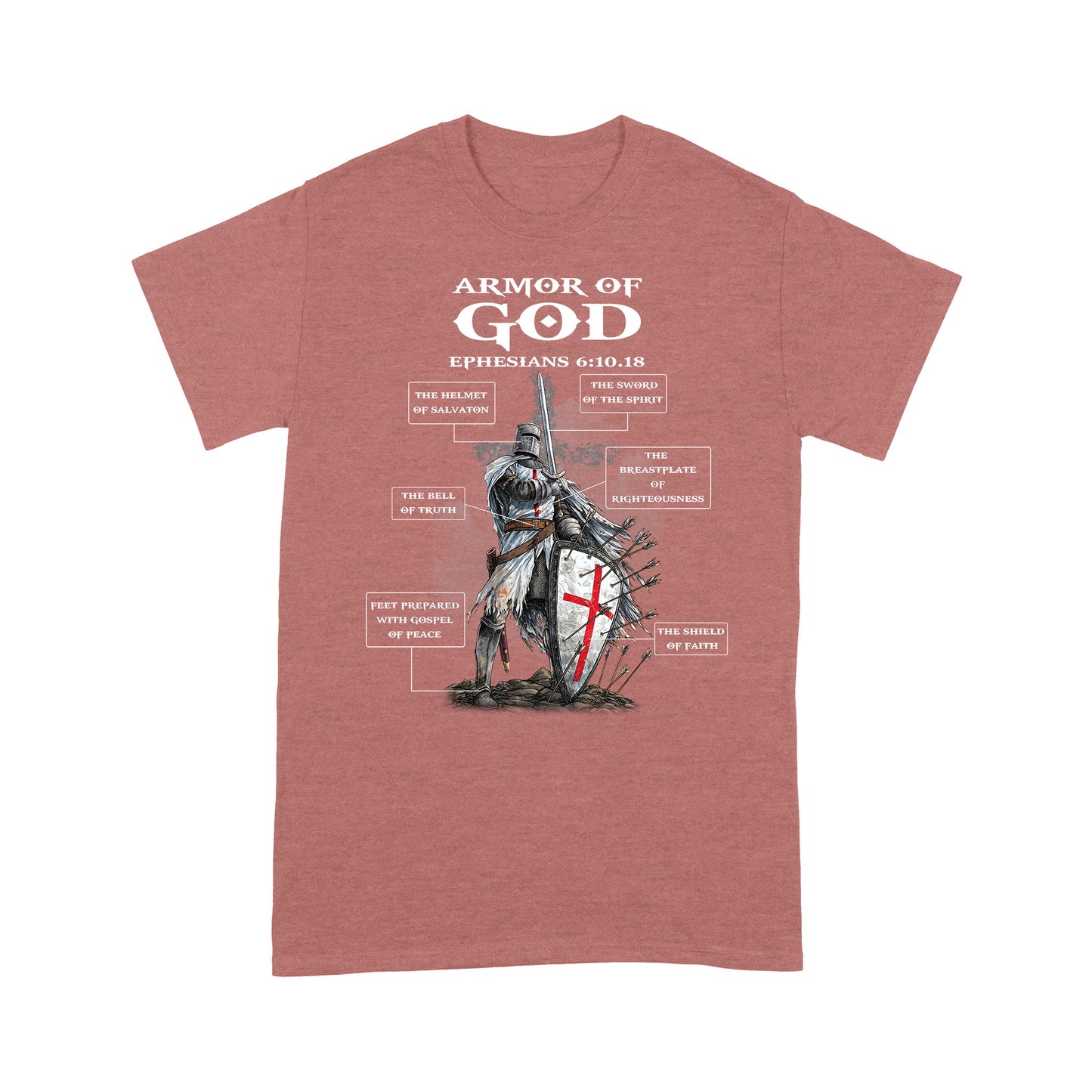 Armor of God Bible Study on Ephesians 6:10-18 - Premium T-shirt