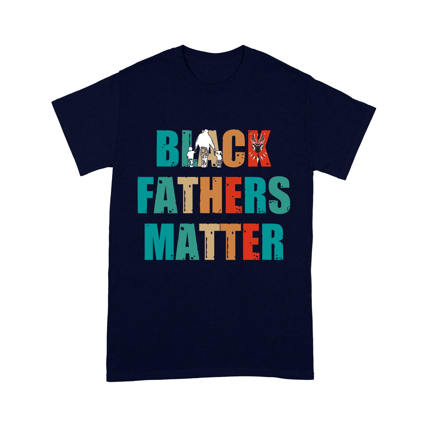 Black Fathers Matter Dad and Son and Daughter Premium T-shirt