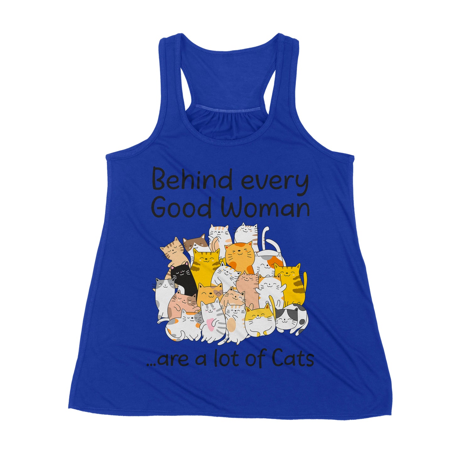 Premium Women's Tank - Behind Every Good Woman Are A Lot Of Cats