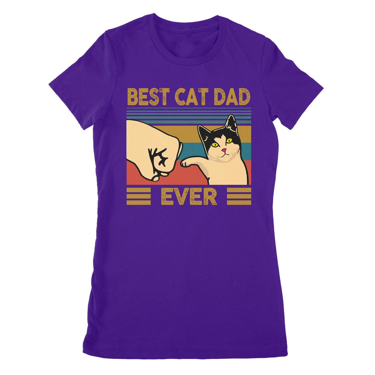 Premium Women's T-shirt - Best Cat Dad Ever