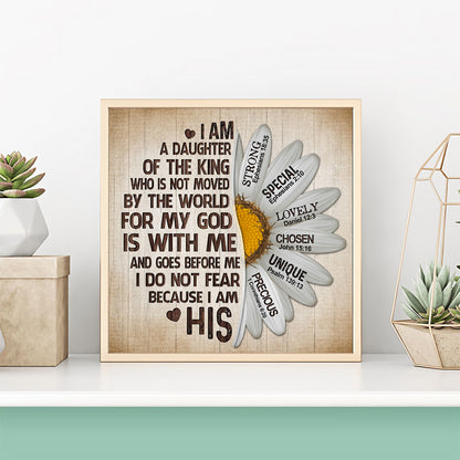 God Crow Flower Canvas, I Am Daughter Of The King, Who Is Not Moved By The World, For My God Is With Me Canvas Prints