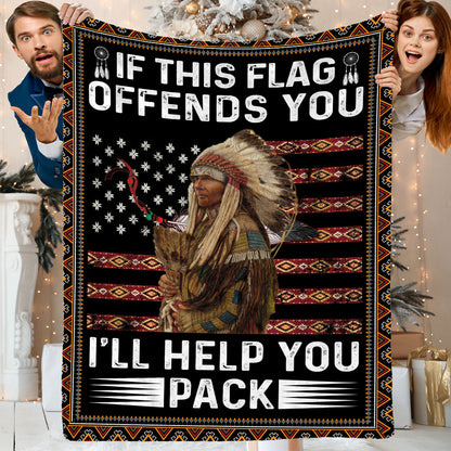 If This Flag Offends You This Vet Will Help You Pack Native American Blanket