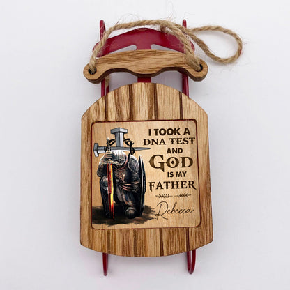 Personalized Man Warrior I Took A DNA Test And God Is My Father Sled Ornament