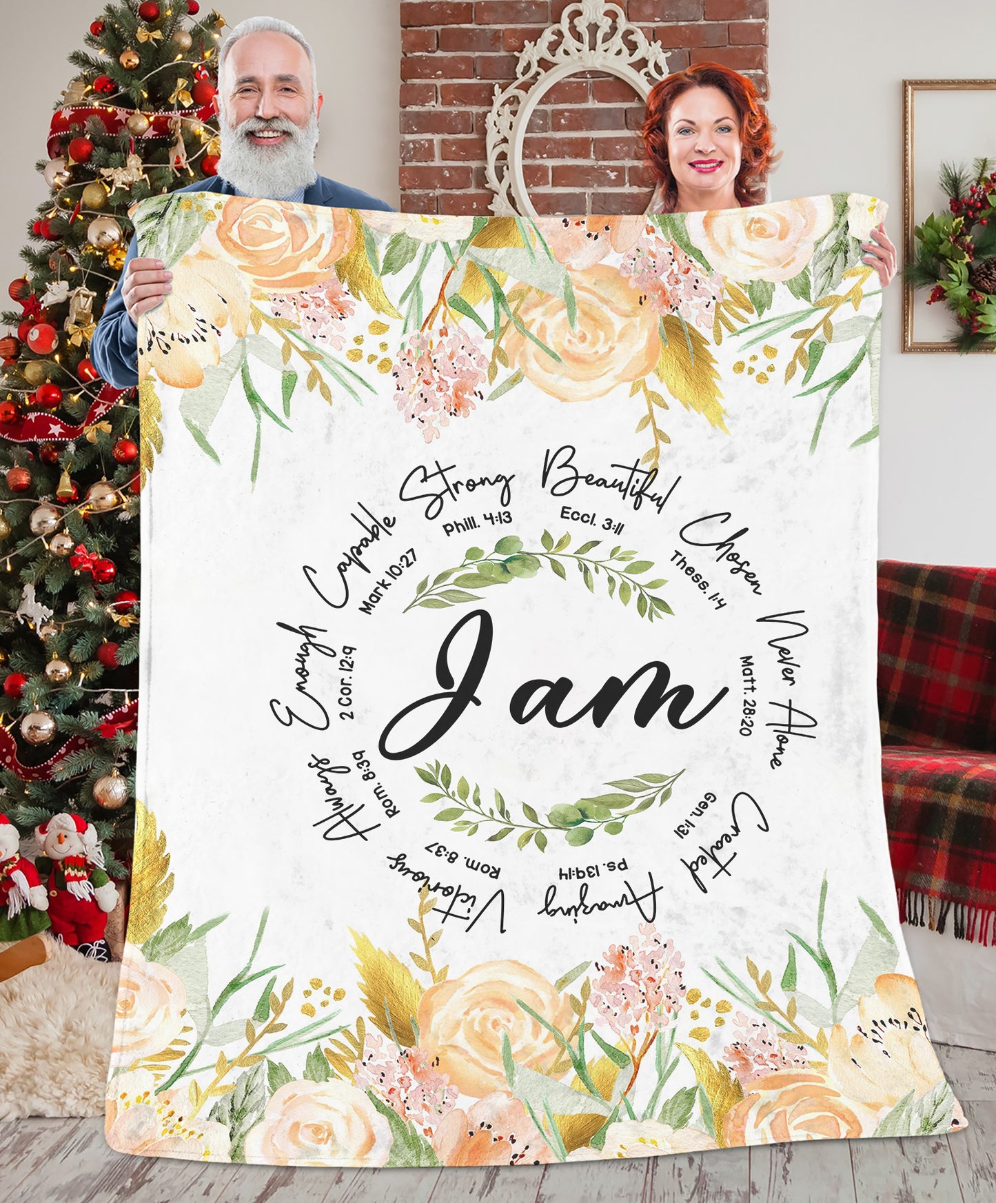 I Am Inspiration Christian Bible Verse Blanket