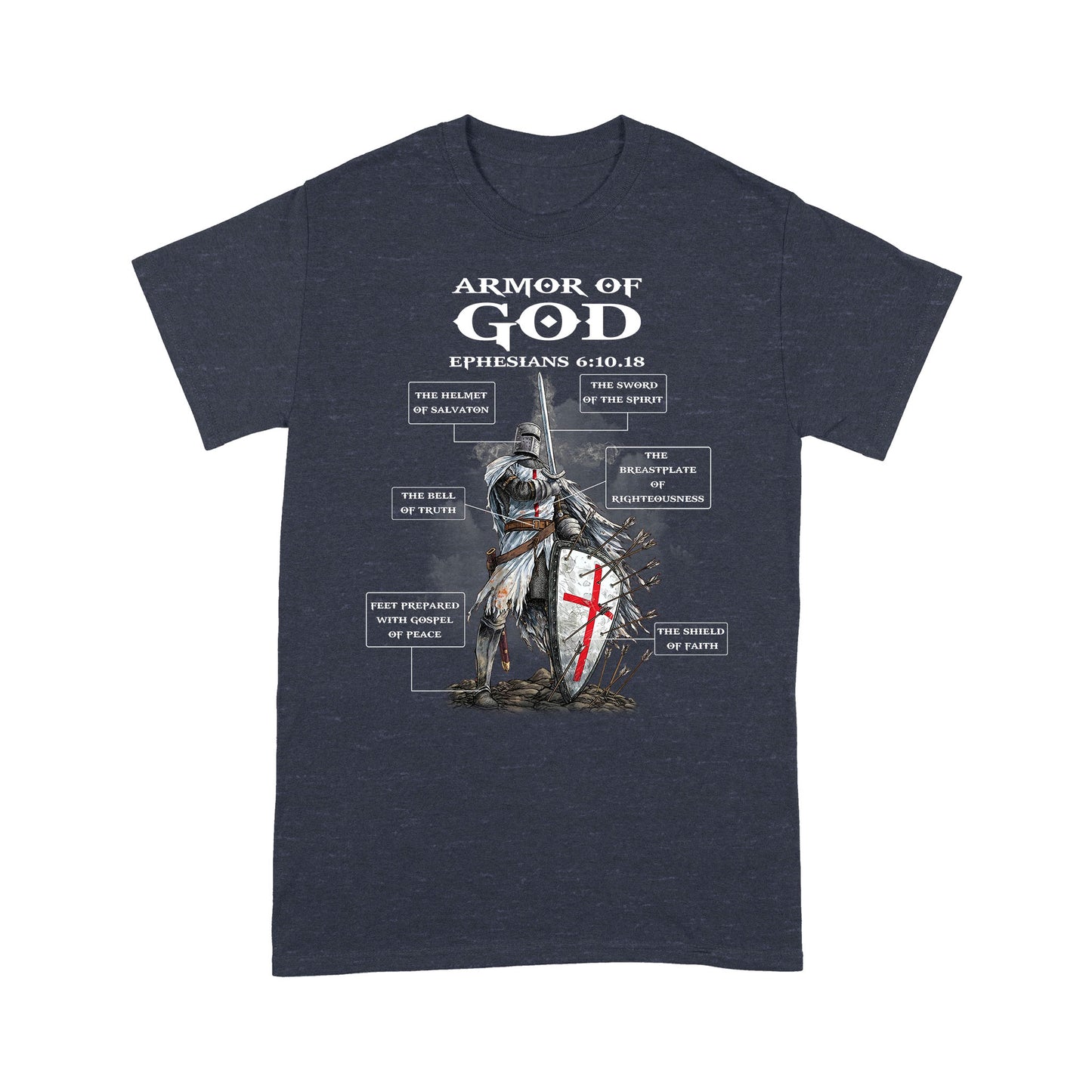 Armor of God Bible Study on Ephesians 6:10-18 - Premium T-shirt