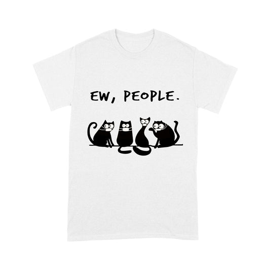 Premium T-shirt - Ew People Funny Black Cat Wearing Mask