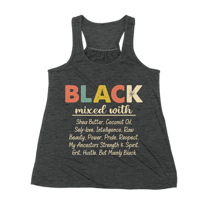 Premium Women's Tank - Black Mixed With