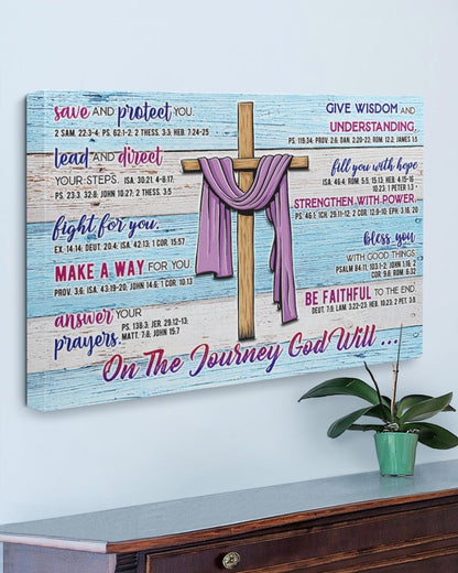 On the Journey God Will Canvas Prints