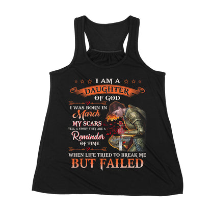 Premium Women's Tank - I'm A Daughter Of God I Was Born In March